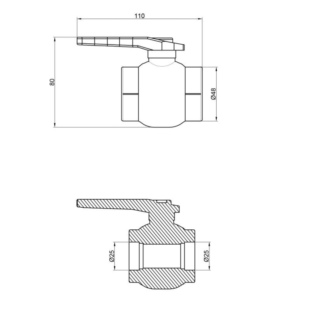 Кран кульовий PPR Thermo Alliance 25 DSW115