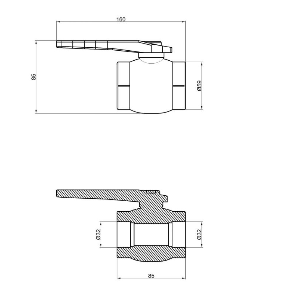 Кран кульовий PPR Thermo Alliance 32 DSW116