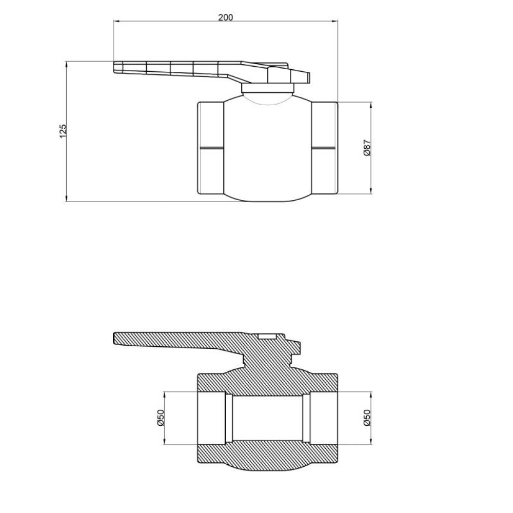 Кран кульовий PPR Thermo Alliance 50 DSW118