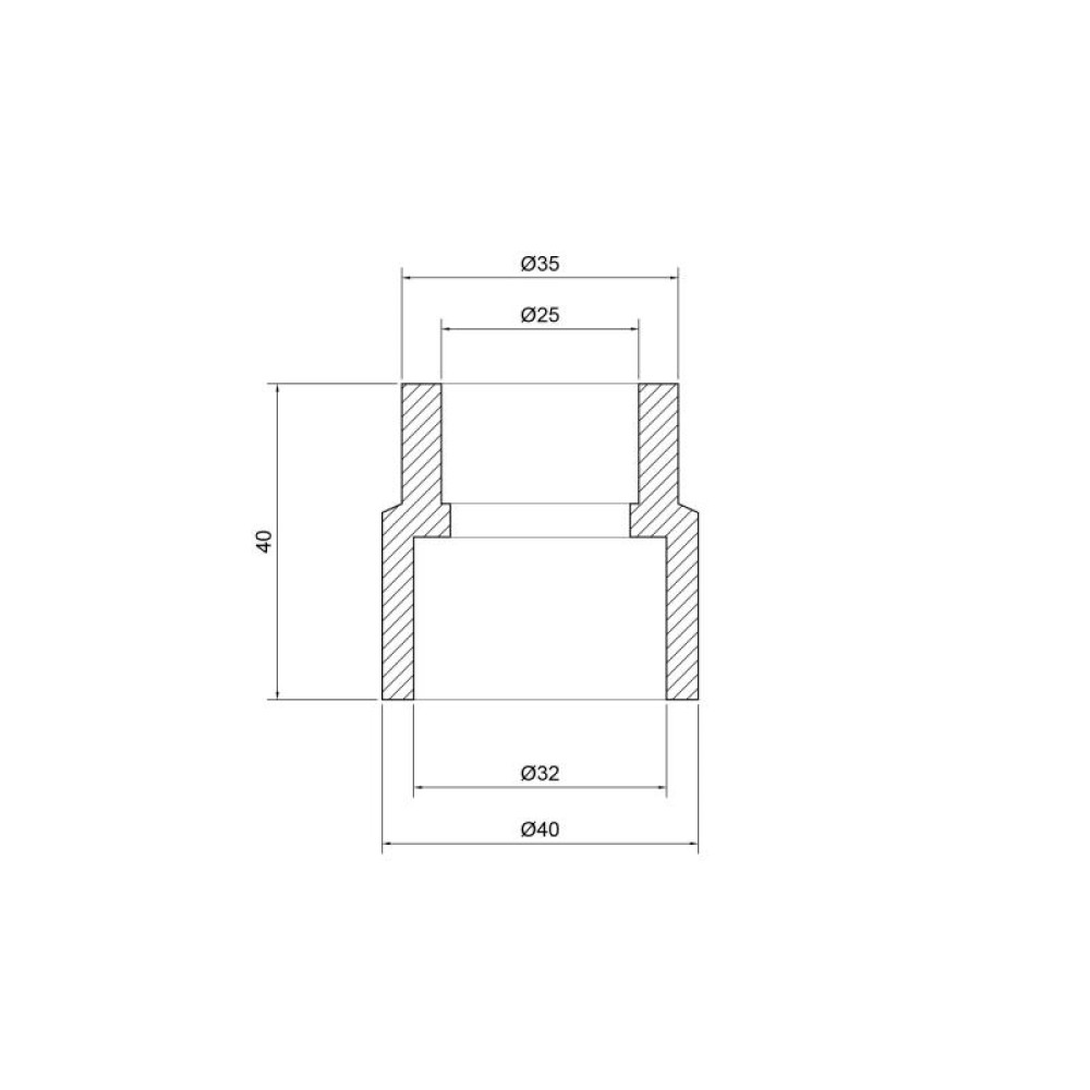 Муфта PPR Thermo Alliance перехідна 32х25 DSB103