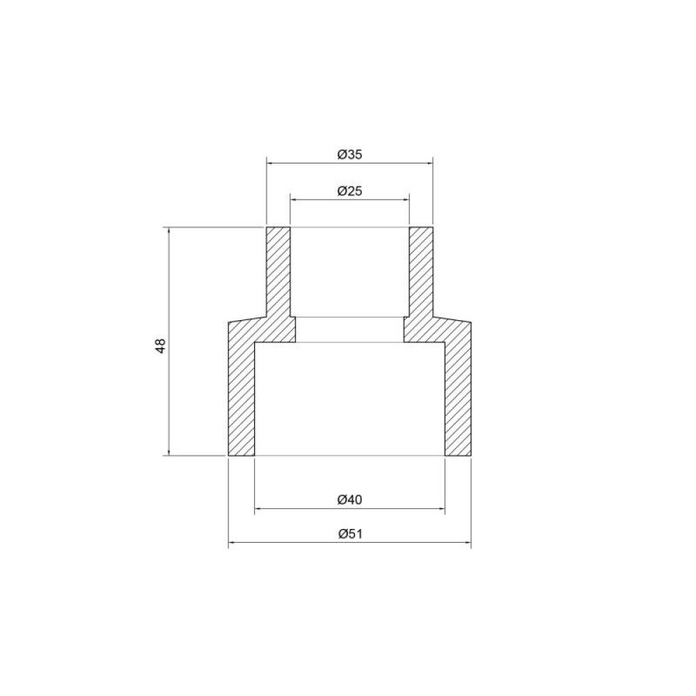 Муфта PPR Thermo Alliance 40х25 перехідна DSB105
