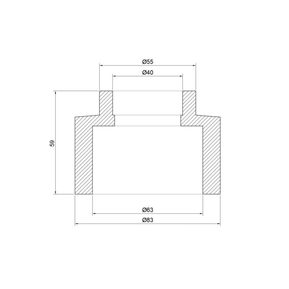 Муфта PPR Thermo Alliance 63х40 перехідна DSB114