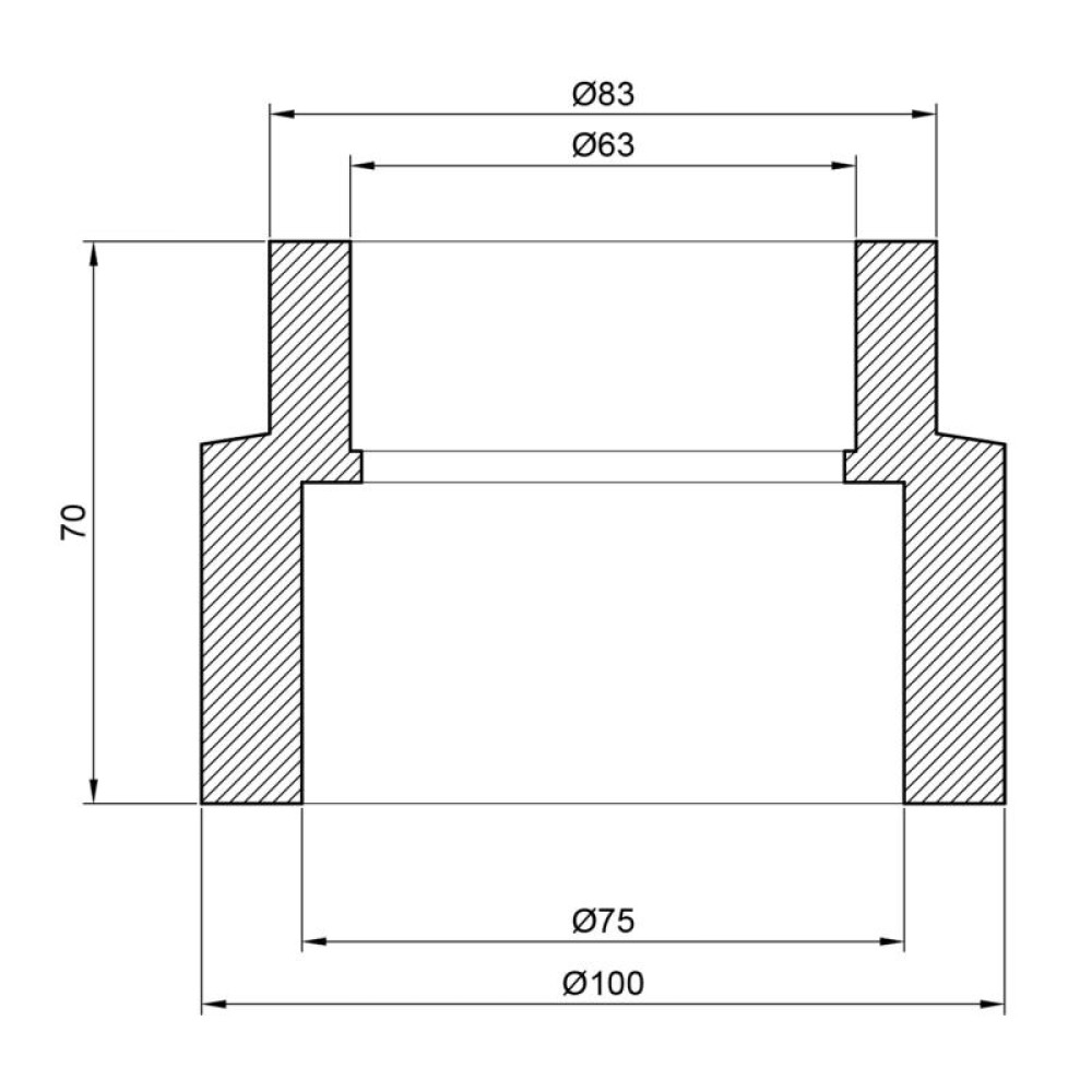 Муфта PPR Thermo Alliance 75х63 перехідна DSB119