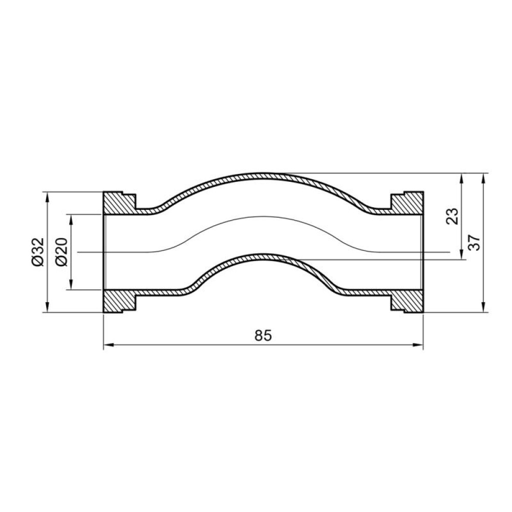 Обвід короткий PPR Alfa Plast 20 APSHBY20XXX