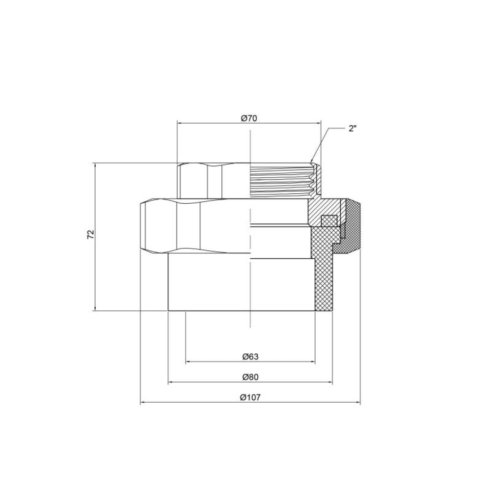 Згін "Американка" PPR Thermo Alliance 63х2" ВР DSI006