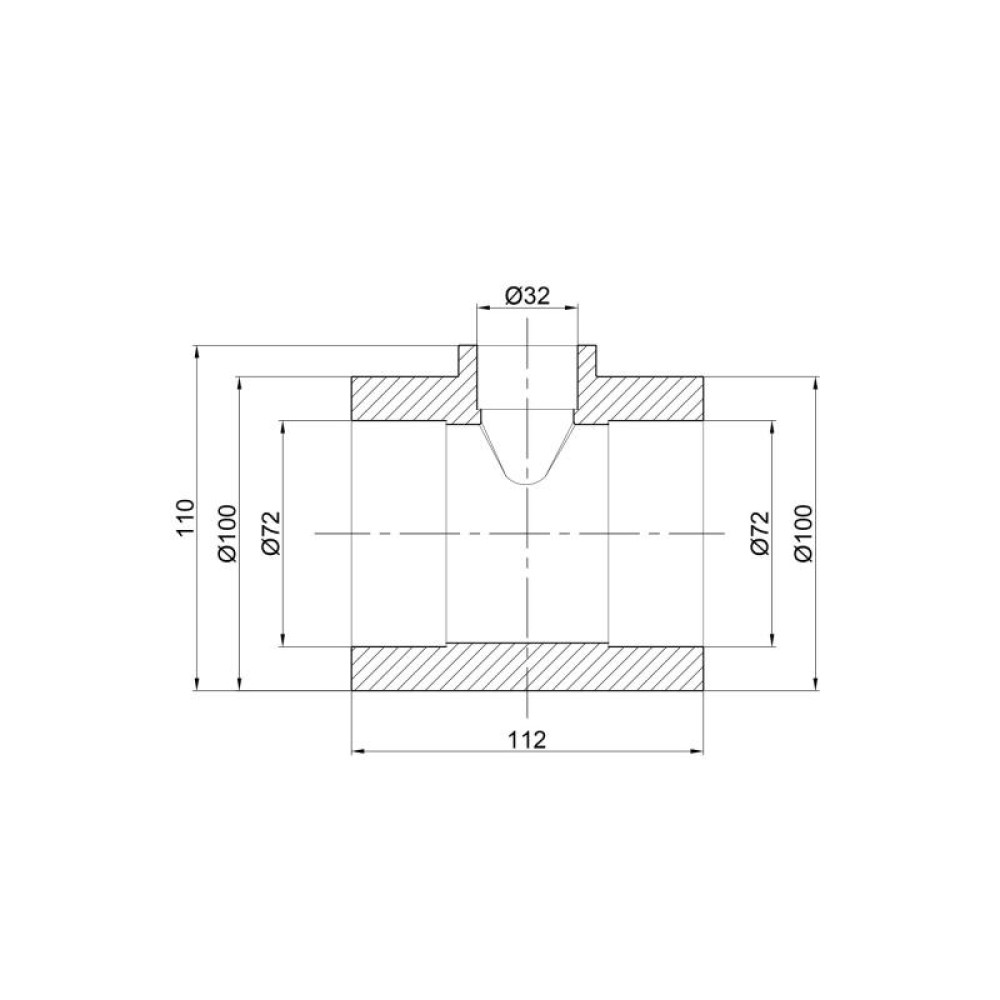 Трійник PPR Thermo Alliance 75х32х75 DSC116