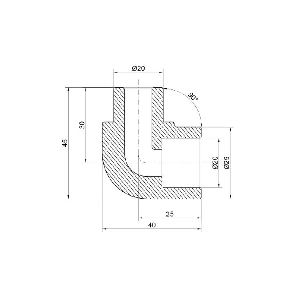 Кутник PPR Thermo Alliance 20, 90° DSE911