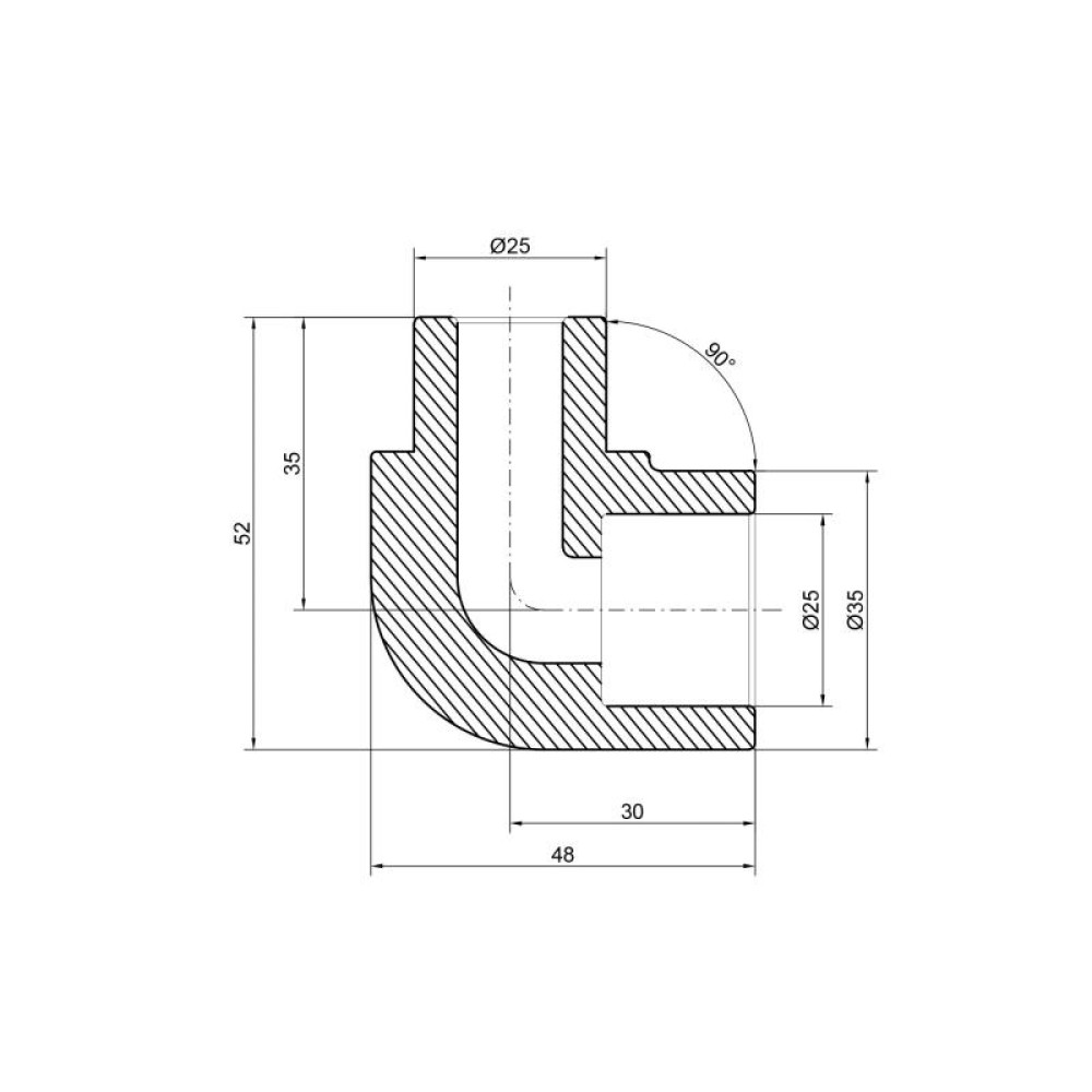 Кутник PPR Thermo Alliance 25, 90° DSE912