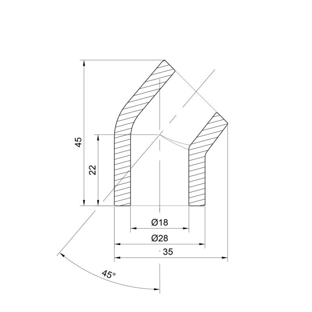 Кутник PPR Thermo Alliance 20, 45° DSE101