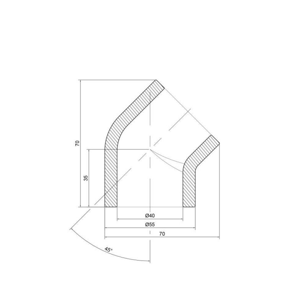 Кутник PPR Thermo Alliance 40, 45° DSE104