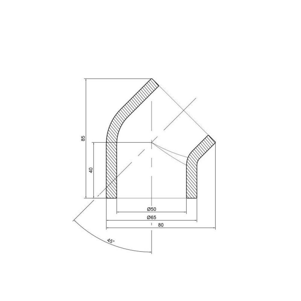 Уголок PPR Thermo Alliance 50, 45° DSE105