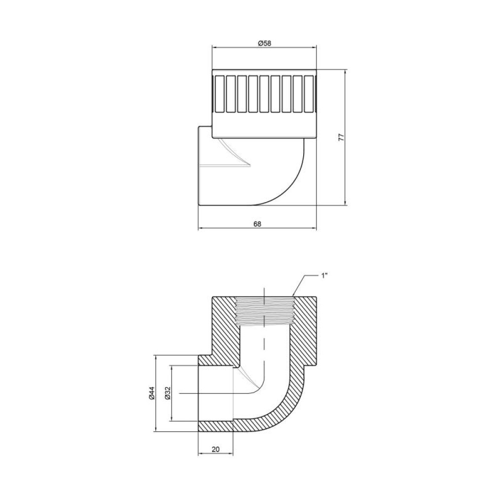 Кутник PPR Thermo Alliance 32х1" ВР DSE206