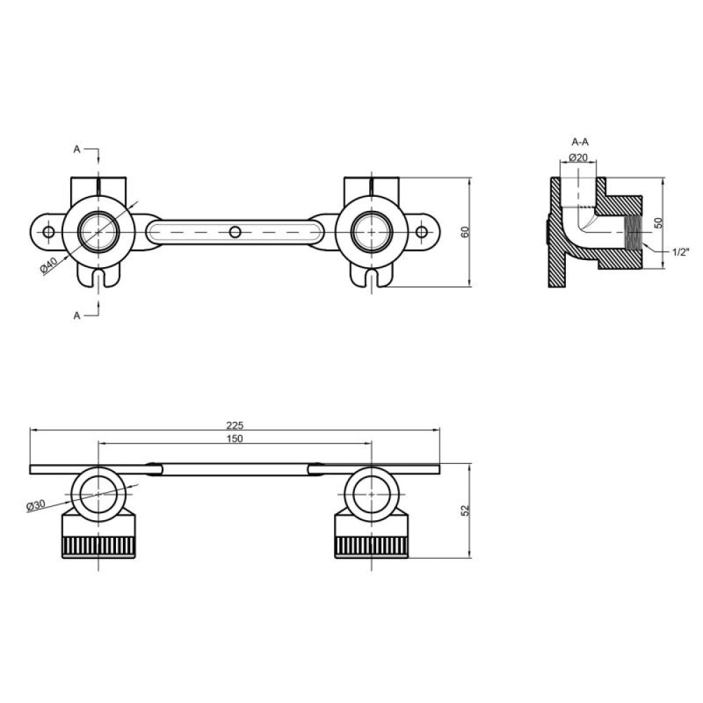Кутник PPR Thermo Alliance під змішувач 20х1/2" ВР DSE993
