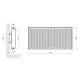 Радиатор стальной Thermo Alliance TA226001200K22 тип 600x1200 мм боковое подключение