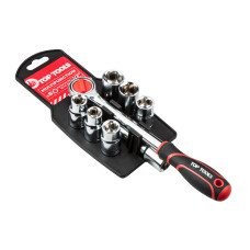 Набор сменных головок с трещеткой и удлинителем Top Tools 1/2" 8 предметов 38D143