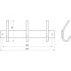 Планка з гачками Globus Lux SQ 9435-3