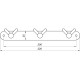 Планка с крючками Globus Lux BS8435-3
