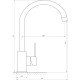 Змішувач для кухні TOPAZ BARTS TB 07403-H36-BL