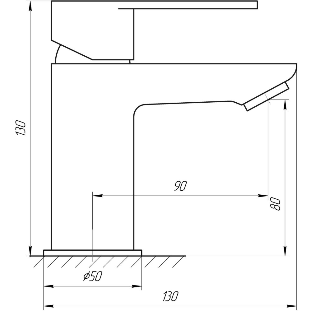 Змішувач для раковини TOPAZ BARTS TB 07201-H36