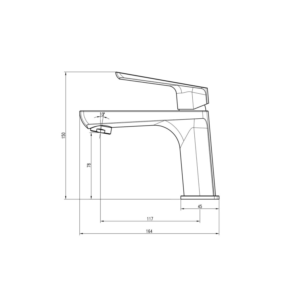 Змішувач для раковини TOPAZ LEXI TL 21201-H57-WW