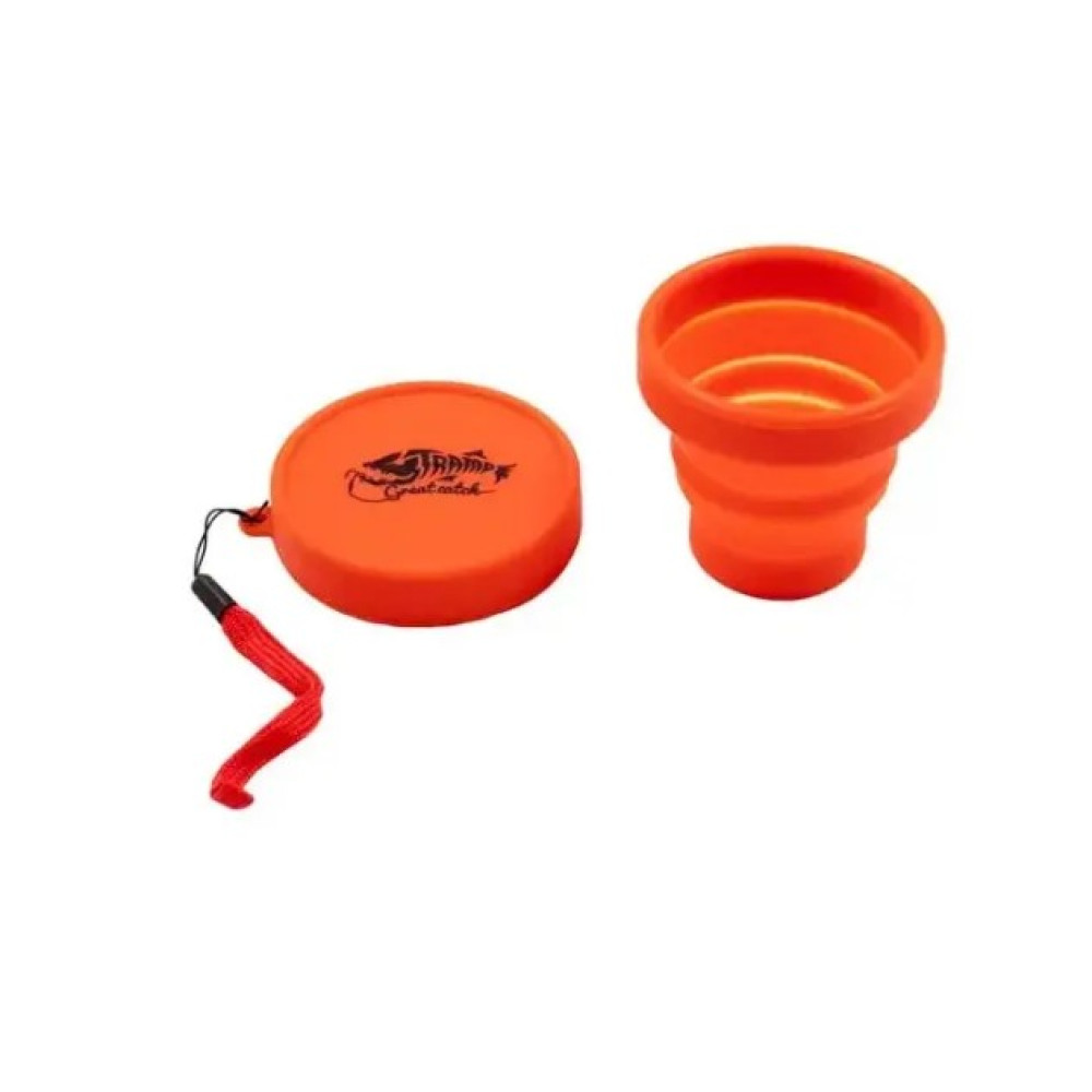 Склянка складна Tramp силіконова з кришкою 180 мл UTRC-083-orange