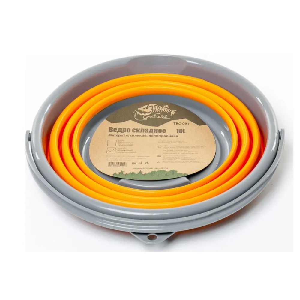 Відро складане Tramp 10 л Помаранчевий TRC-091-orange