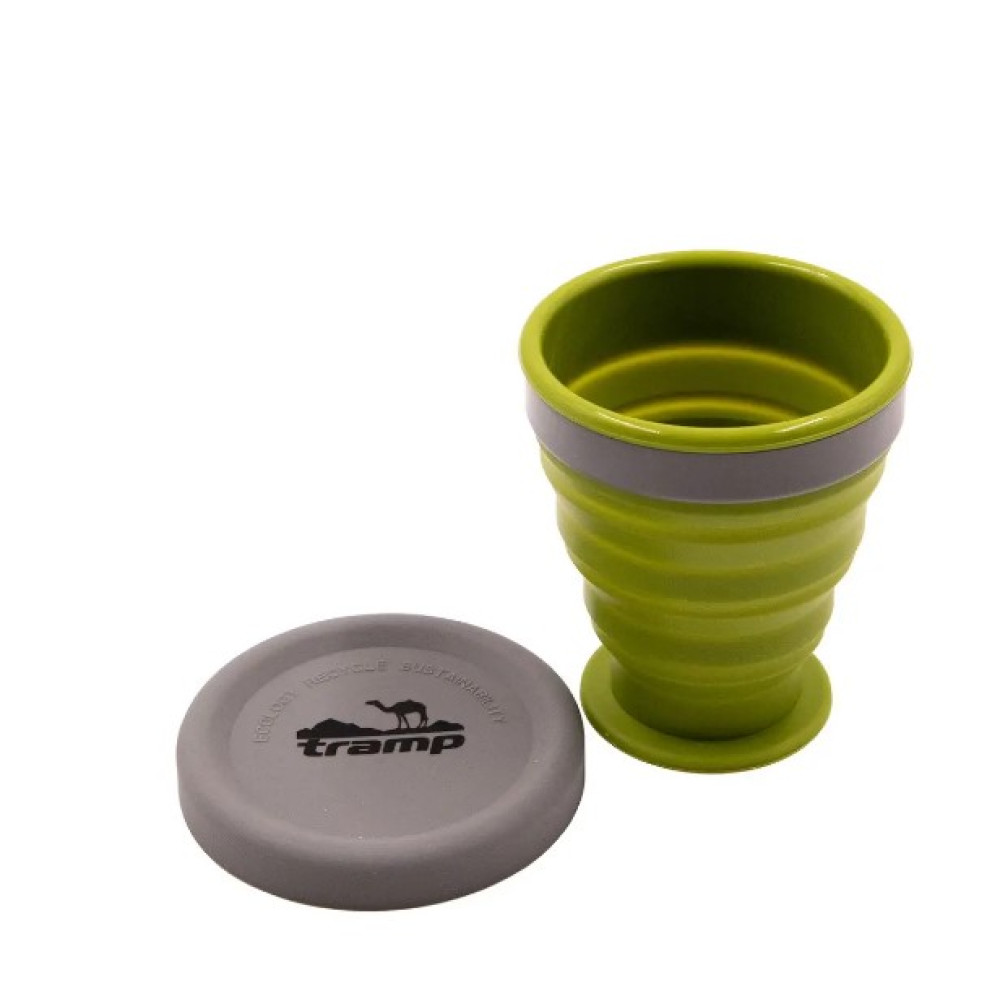 Склянка складна силіконова Tramp з кришкою 200 мл UTRC-126-green