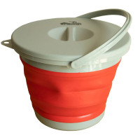 Відро складане Tramp із кришкою 5 л Червоне TRC-127-red