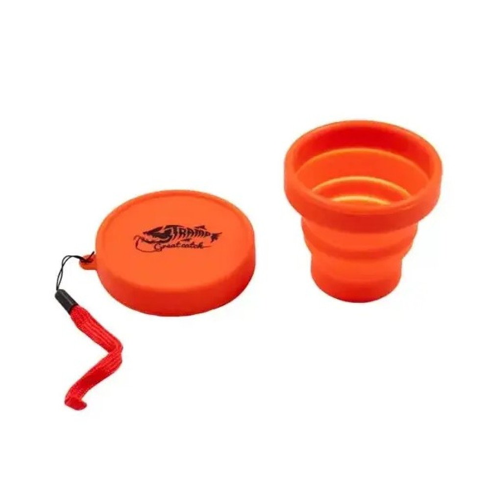 Склянка складна силіконова з кришкою Tramp 180 мл UTRC-083-orange