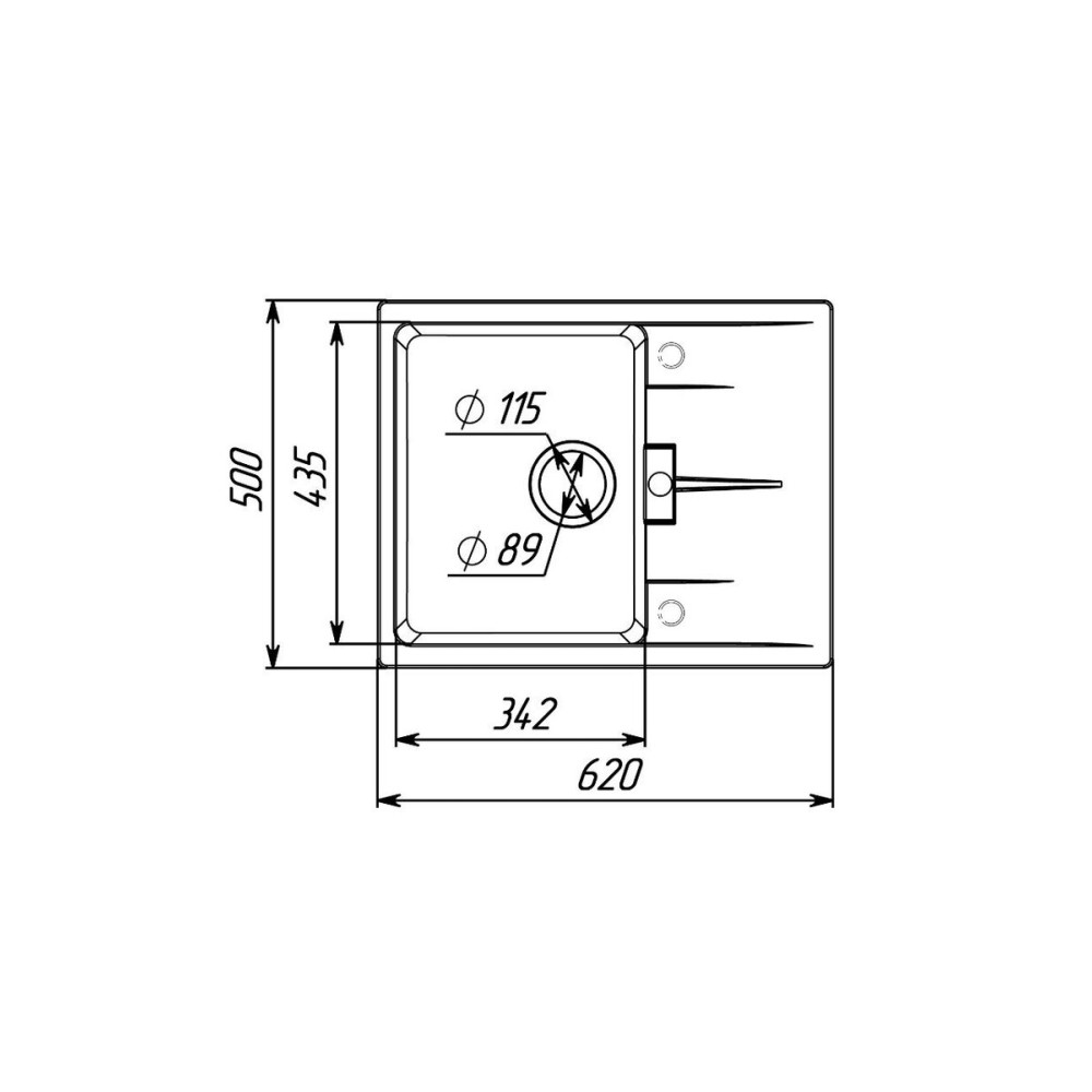 Гранитная мойка для кухни VALESO ZIRKONE 6250 матовая Титан (SP000047228)