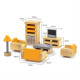 Дерев'яні меблі для ляльок Viga Toys PolarB Вітальня (44037)