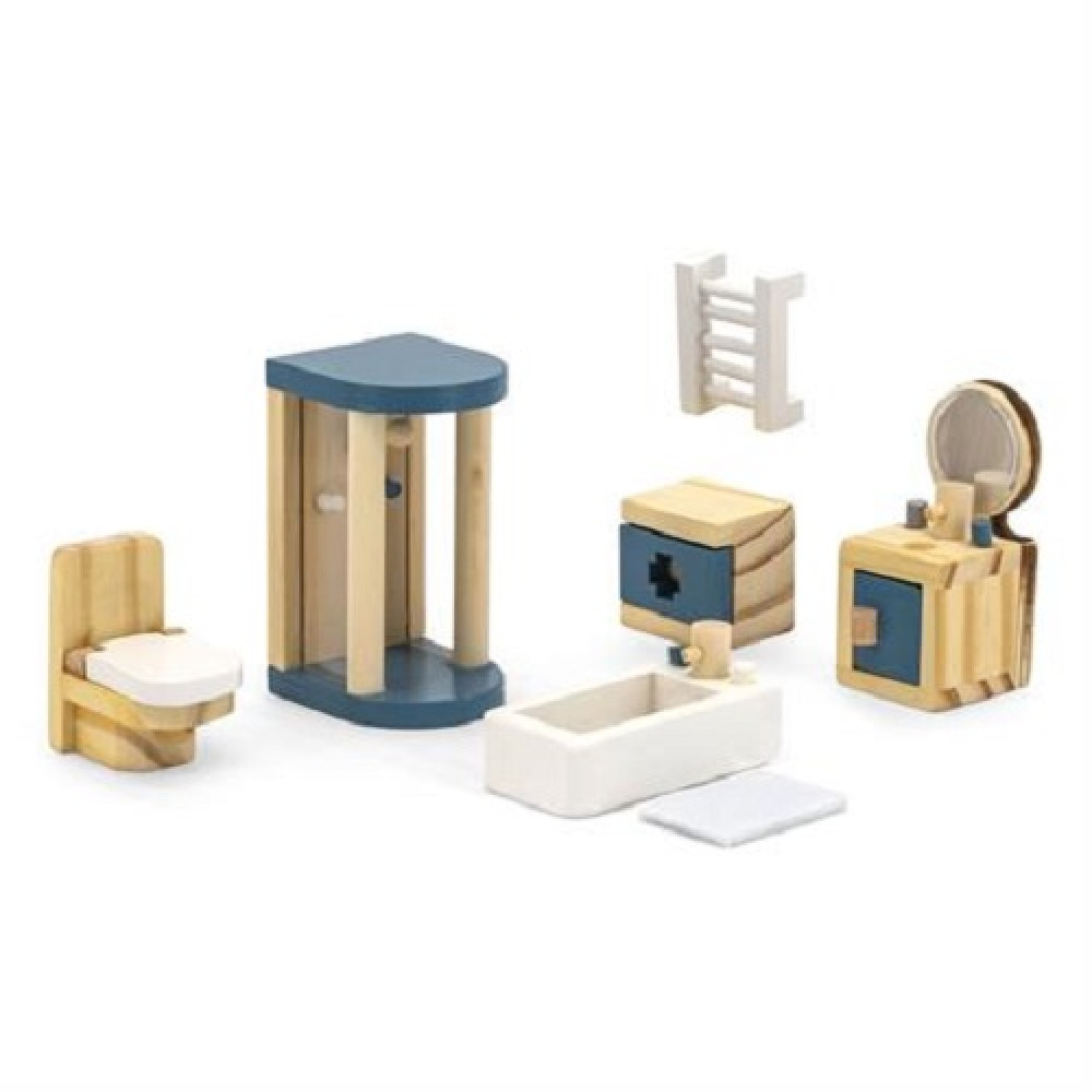Дерев'яні меблі для ляльок Viga Toys PolarB Ванна кімната (44039)