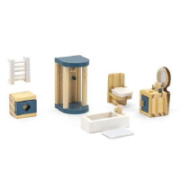 Дерев'яні меблі для ляльок Viga Toys PolarB Ванна кімната (44039)