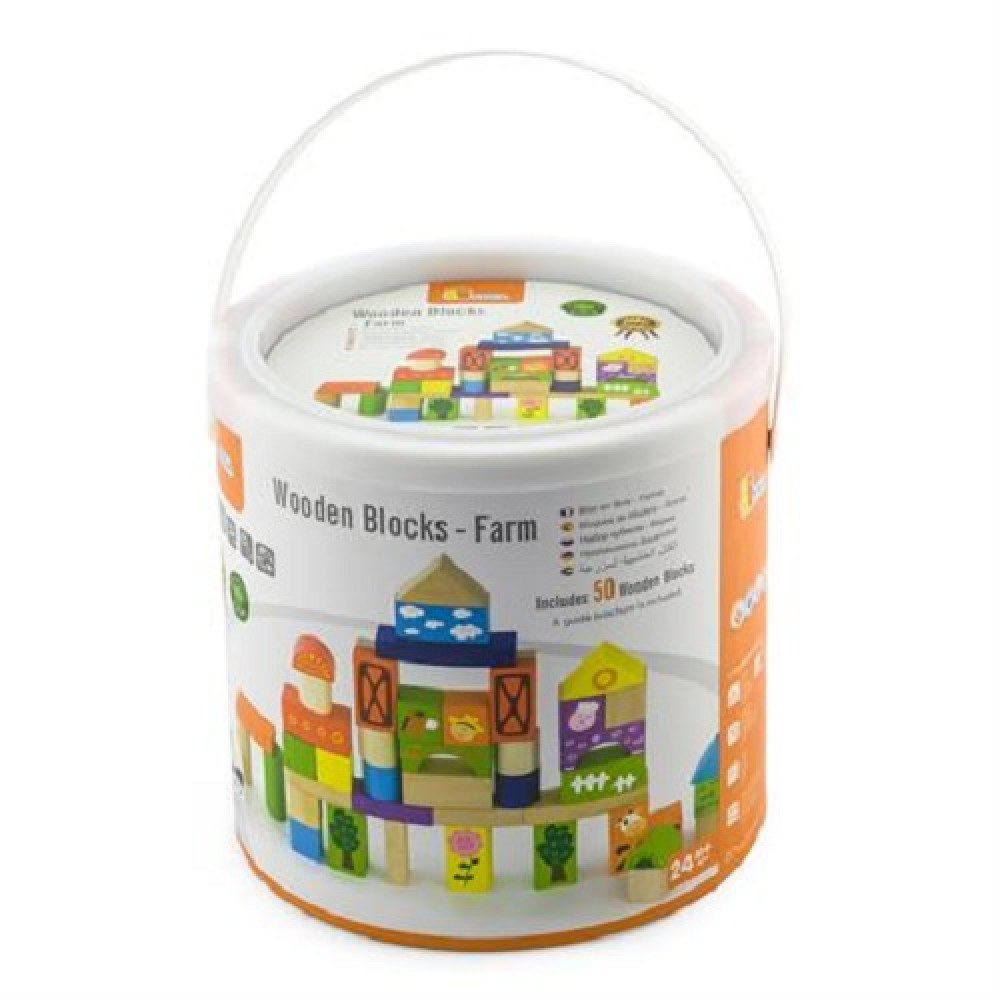 Дерев'яні кубики Viga Toys Ферма 50285