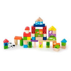 Деревянные кубики Viga Toys Ферма 50285