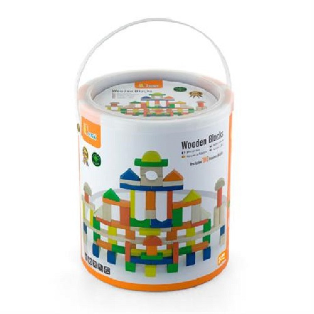 Дерев'яні кубики Viga Toys Велике будівництво 50334