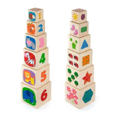 Деревянные кубики-пирамидка Viga Toys с цифрами (50392)