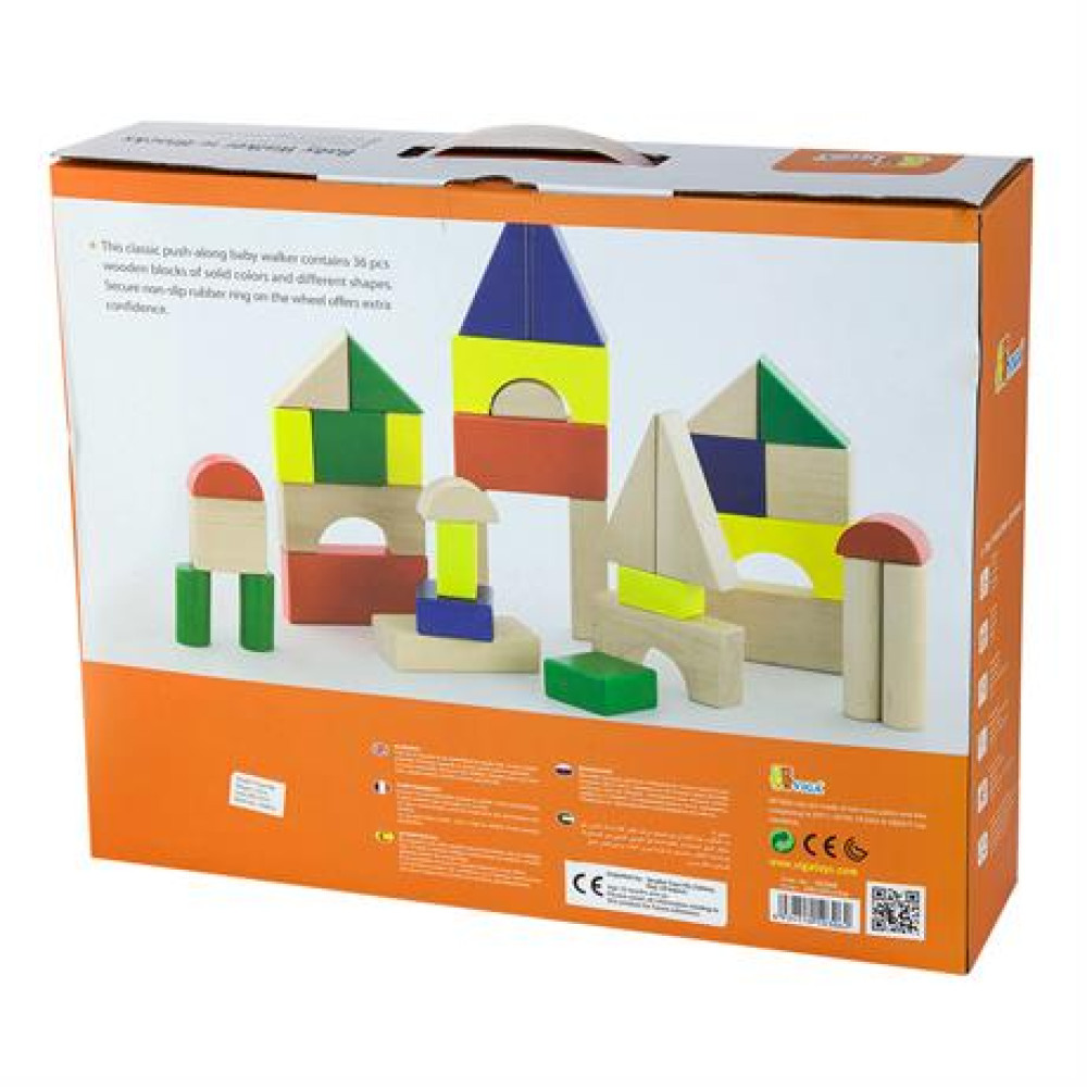 Дитячі ходунки-каталка Viga Toys Візок з кубиками