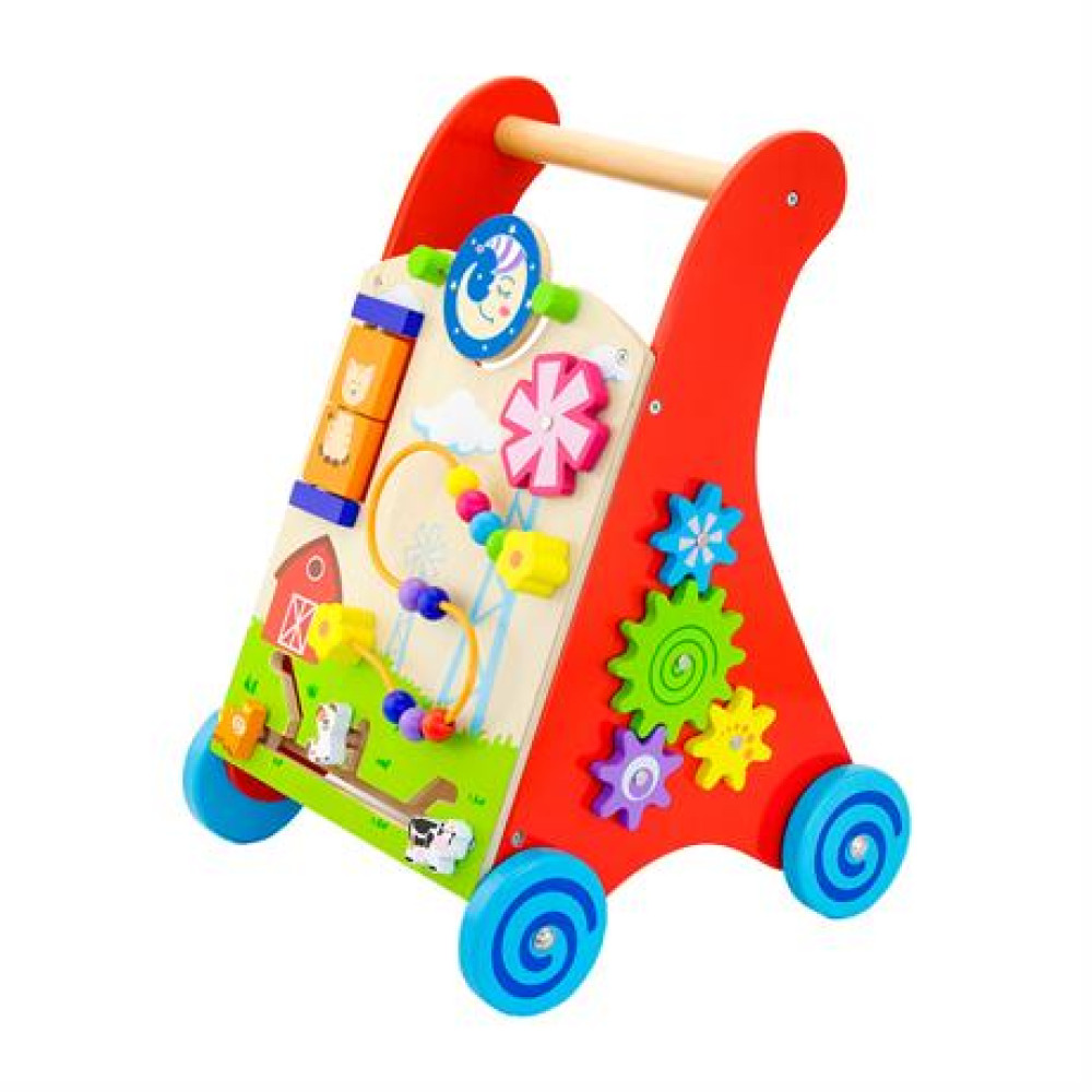 Дитячі ходунки-каталка Viga Toys з бізібордом 50950