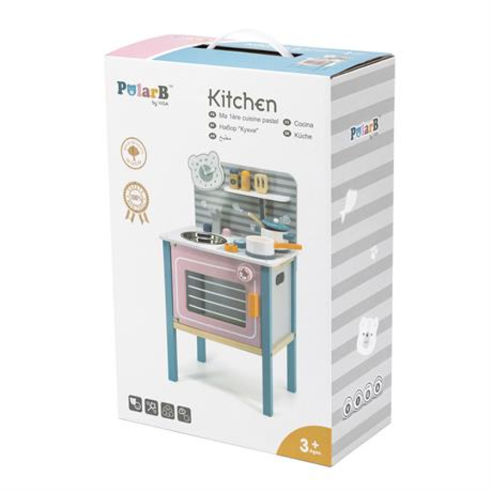 Дитяча кухня Viga Toys PolarB із посудом 44027
