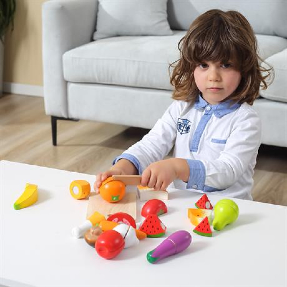 Набір іграшкових продуктів Viga Toys Нарізана їжа