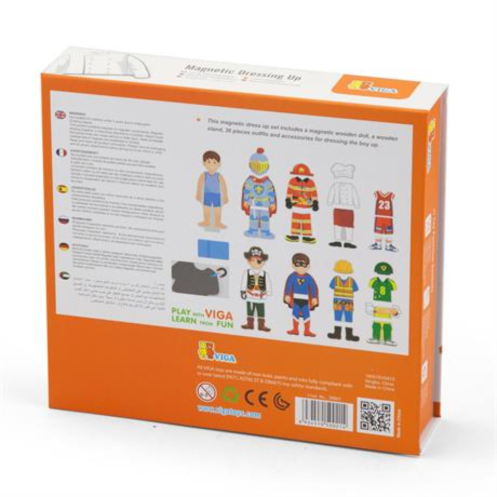 Набір магнітів Viga Toys Гардероб хлопчика