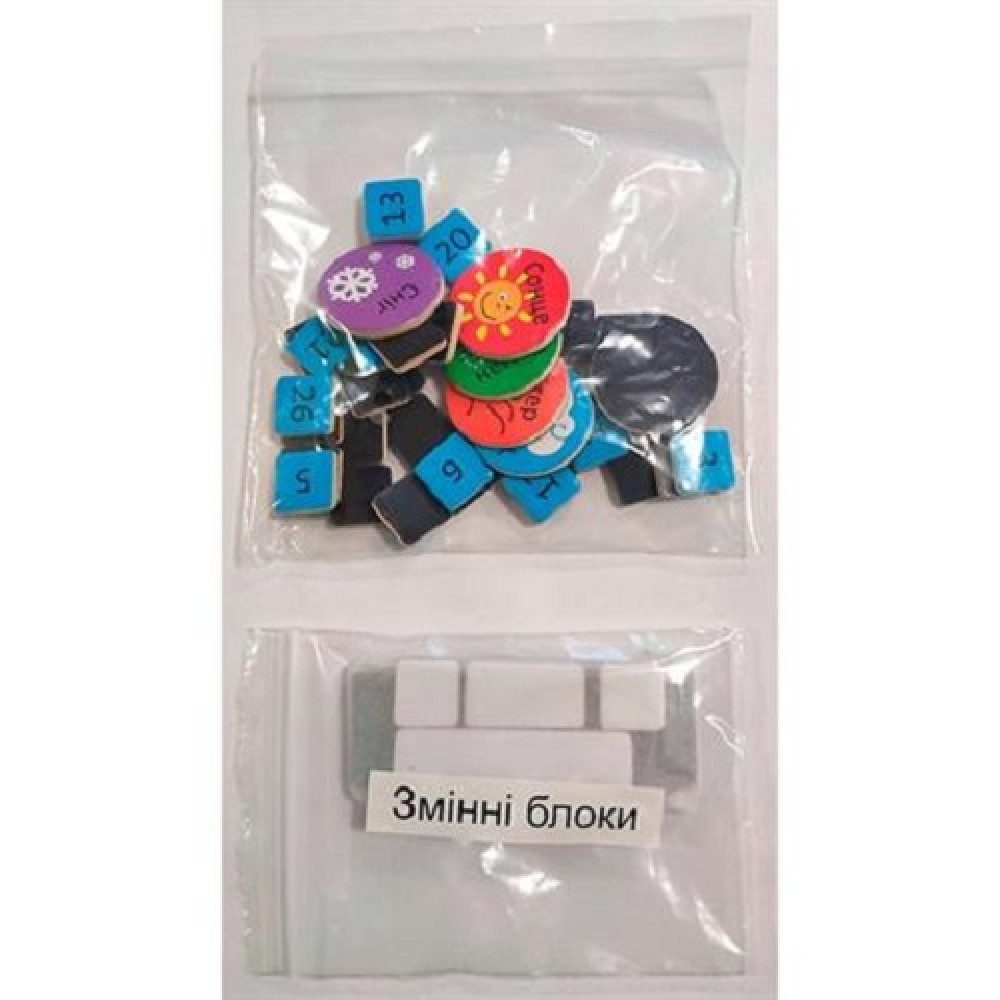 Магнітний календар Viga Toys з годинником, українською мовою
