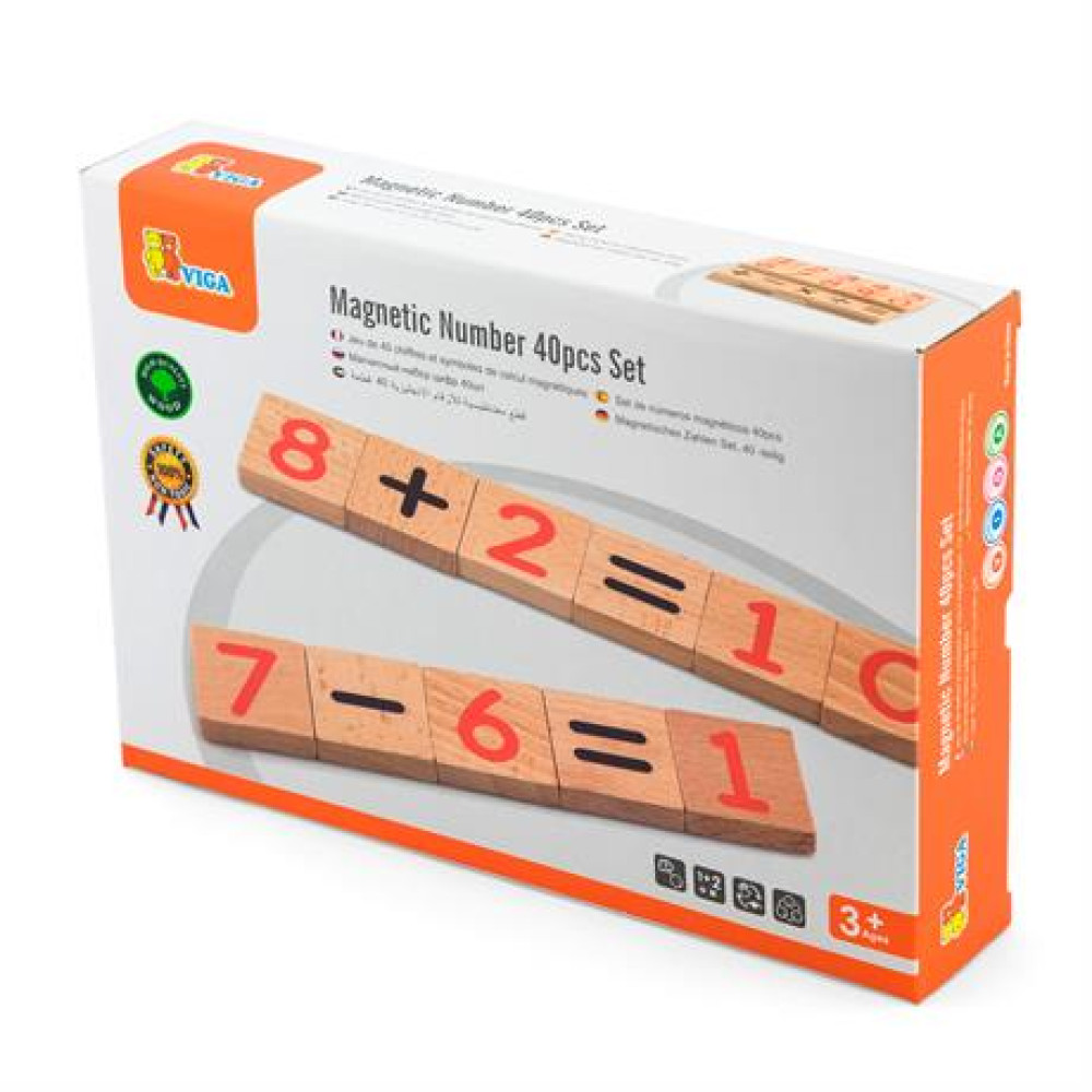 Набір магнітних цифр та знаків Viga Toys