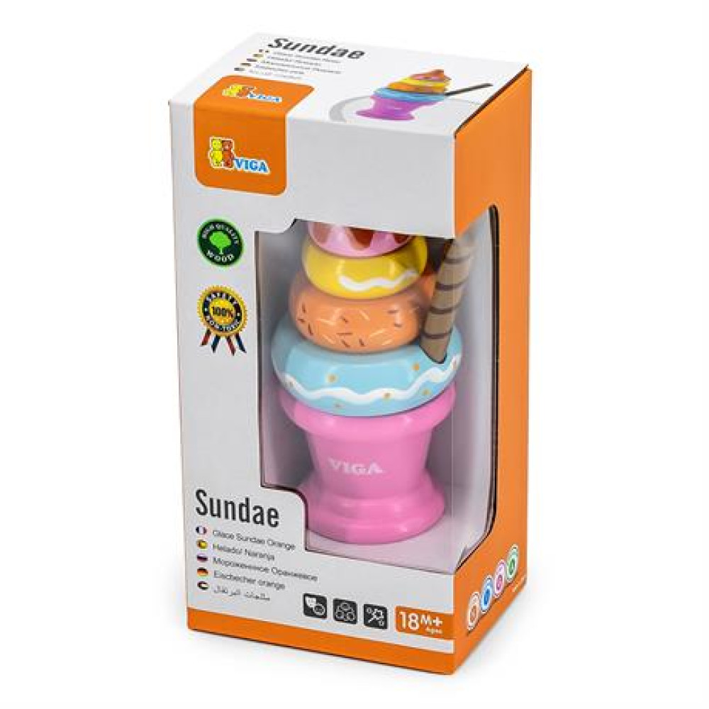 Іграшкові продукти Viga Toys Пірамідка-морозиво 51321