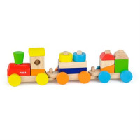 Поїзд з Viga Toys Кольорові кубики