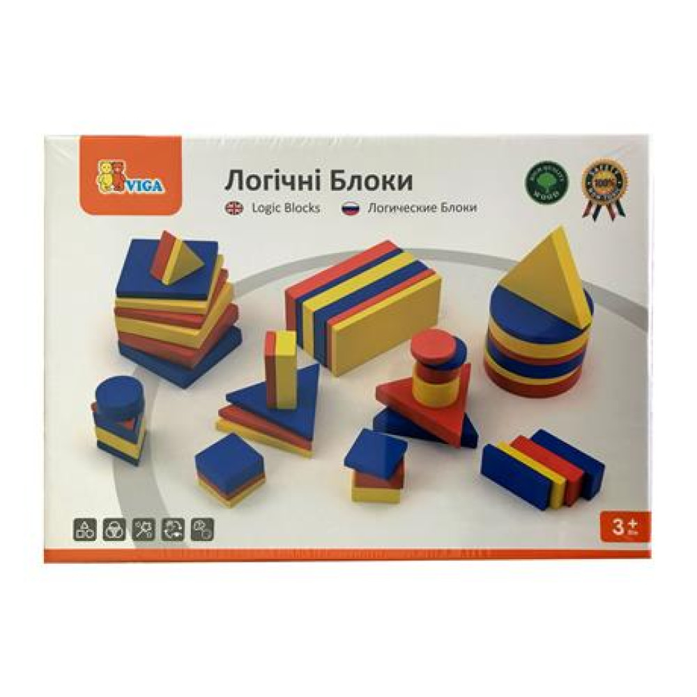 Навчальний набір Viga Toys Логічні блоки Дьєнеша
