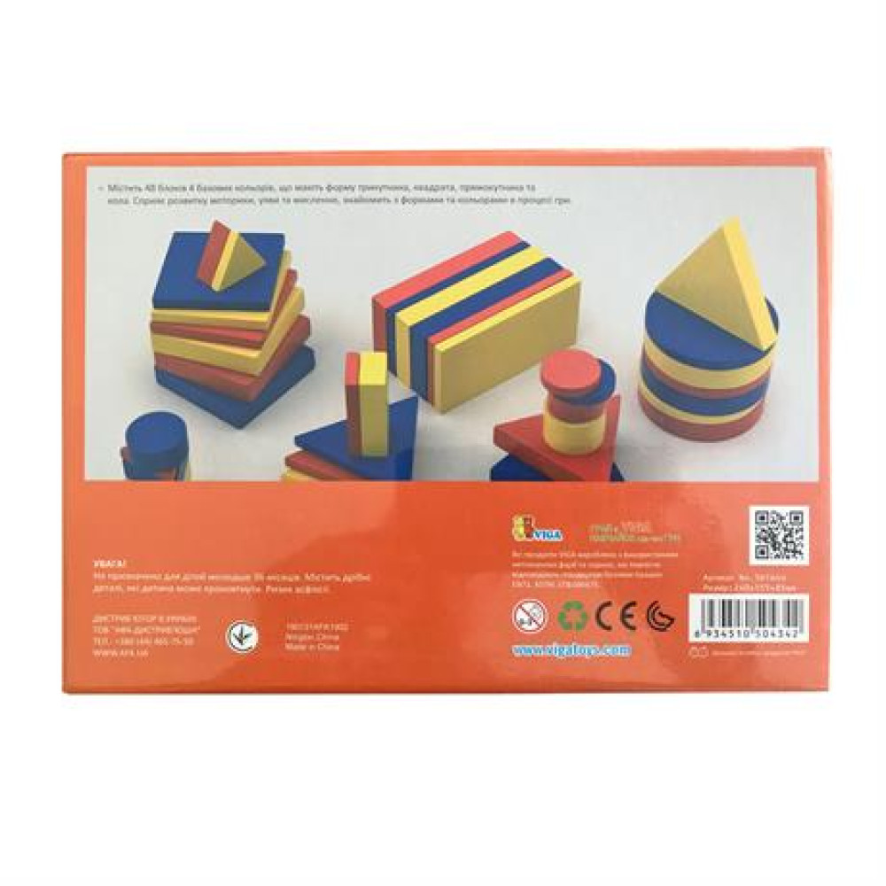 Навчальний набір Viga Toys Логічні блоки Дьєнеша