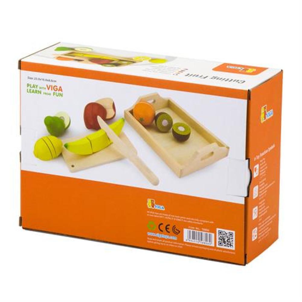 Игрушечные продукты Viga Toys Нарезанные фрукты 58806