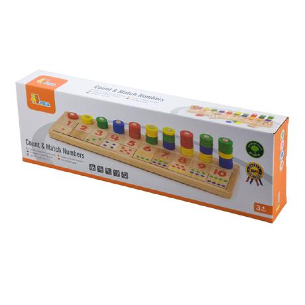 Дерев'яний навчальний набір Viga Toys Цифри та рахунок (59072)